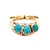 14K Yellow Gold Turquoise Signed "JNH" Native American Ring SZ: 7