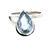 10K White Gold 2.0Ct Aquamarine Gemstone Ring SZ:7