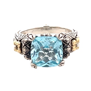 Barbara Bixby 18K/925 Blue Topaz Ring SZ:8