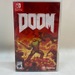 Doom Nintendo Switch 2017 Video Game Cartridge in Original Case