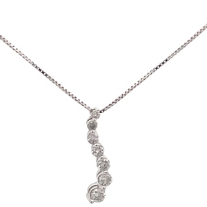 10K White Gold 18 in. .15CTW Diamond Journey Necklace 
