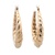 14K Yellow Gold 1-3/8 in. U-Shape Swirl Hoop Earrings