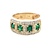 14K Yellow Gold Emerald & 1/4CTW Diamond Band SZ:6