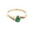 14K Yellow Gold Emerald & Diamond Accented Gemstone Ring SZ:7