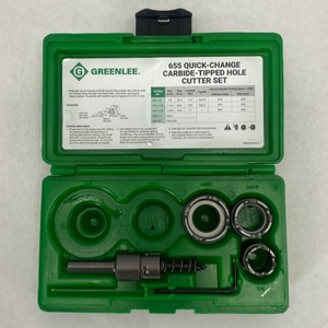 Greenlee 655 Quick Change Carbide Hole Cutter Kit 1/2" through 1"