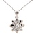 14K White Gold 18 in. Flower Necklace With 1/4Ct Diamond 6.1g