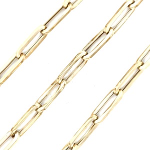 14K Yellow Gold 18 in. 6.3mm Hollow Paperclip Link Chain 8.2g