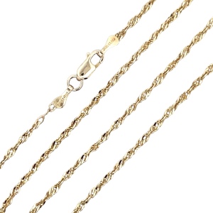 14K Yellow Gold  18 in. Solid Singapore Chain 2.9g