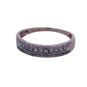 Ladies 10K Rose Gold 50 Diamond 1/2CTW Band SZ:8