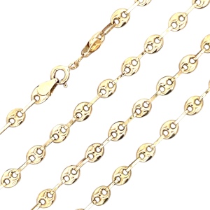 18K Yellow Gold 24 in. 4.1mm Gucci Link Chain 8.5g