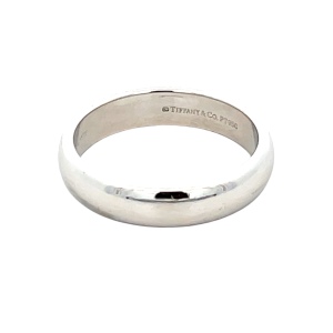 Tiffany & Co 4.5mm Platinum Wedding Band SZ: 8.25