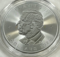 2025 Charles III Canada Maple Leaf 1oz .9999 Fine Silver 