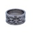 14K White Gold 11.5mm Wide Cross Scroll Ring SZ:9.5 