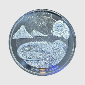 St. Lucia 2020 Whiptail Lizard .999 1-Oz Silver Bullion
