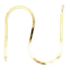 14K Yellow Gold 16 in. 4.0mm Herringbone Necklace 9.4g