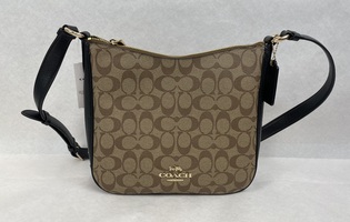 Coach Ellie File Bag Signature Canvas Crossbody Bag