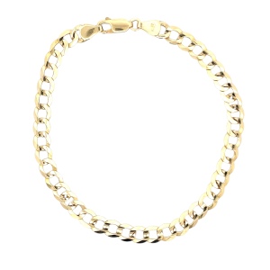  14kt Yellow Gold Curb Bracelet 7.80gm 8.5 in