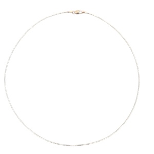 Ladies 18K White Gold 15 in. Wire Necklace 4.0g