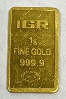IGR 1 gram .999 Fine Gold Bar