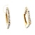 14K Yellow Gold 3/4 in. Solid 1/5 CTW Diamond Geometric Earrings