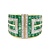 18K Yellow Gold 1/2CTW Diamond & Emerald Gemstone Ring SZ:7