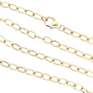 18K Yellow Gold 16 in. Simple Link Chain 5.5g