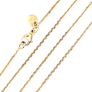 18K Yellow Gold 17.5 in. Cable Link Necklace Chain 3.6g
