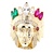 10K Yellow Gold Indian Chief Ring SZ:10