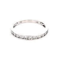 14K White Gold 1/2CTW Diamond 3.1mm Band SZ:6.5