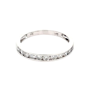 14K White Gold 1/2CTW Diamond 3.1mm Band SZ:6.5