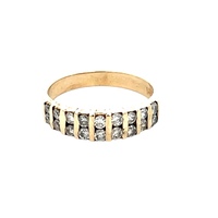 14K Yellow Gold 18 Diamond 1/2CTW Band SZ: 7.5
