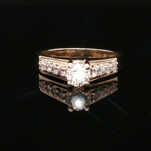 Ladies 14K Yellow Gold 1/2CTW Diamond Engagement Ring SZ:6