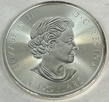 Canada 150 Years 5 Dollars .9999 Fine Silver Coin 1oz