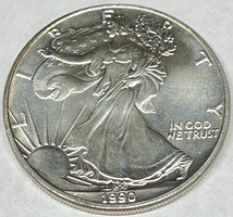 1990 American Silver Eagle 1oz .999 Fine Silver