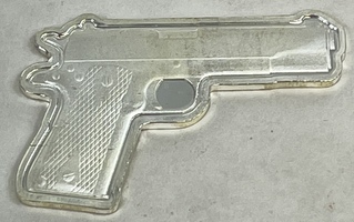 5 gram Silver Handgun Design + 1 gram Silver Bullet design .999 Fine