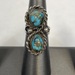 Sterling Silver Double Turquoise Ring Size 6