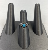  Sterling Silver Turquoise Ring Size 6