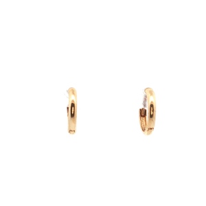 18K Yellow Gold 3/8" Huggie Earrings 