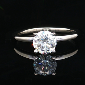 Ladies 14K White Gold 3/4Ct Lab-Grown Diamond Solitaire Engagement Ring SZ:5