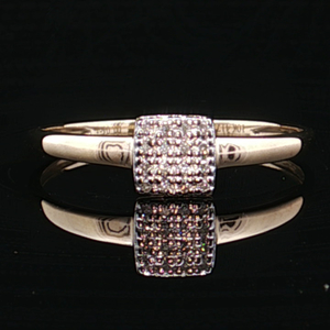 Ladies 10K Yellow Gold Diamond Pave' Fashion Ring SZ:6