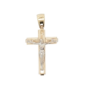 14k Yellow Gold Cross Pendant 3.5g