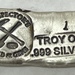 Prospectors Gold & Gems .999 1oz Poured Silver Bar