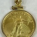2001 $5 Gold American Eagle 1/10oz w/Bezel