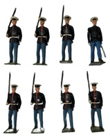 Vintage Lead Britains Marching US Marine With Moveable Arm England