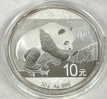 2016 China Panda .999 Fine Silver 10Yn
