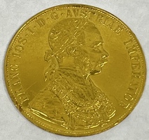 Austria 4 Franc Gold Coin .4438