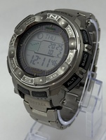 Casio Watch Pro Trek PRW-2500T Silver Resin Stainless Steel Titanium Men's Solar