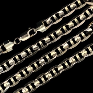 14K Yellow Gold 20 in. 7.1mm Solid Mariner Link Chain 37.1g