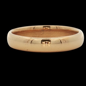 18K Yellow Gold 4.0mm Plain Wedding Band SZ:7