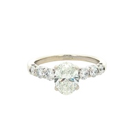 Ladies 14K White Gold 1-1/2CTW Lab Diamond Engagement Ring SZ:6.5